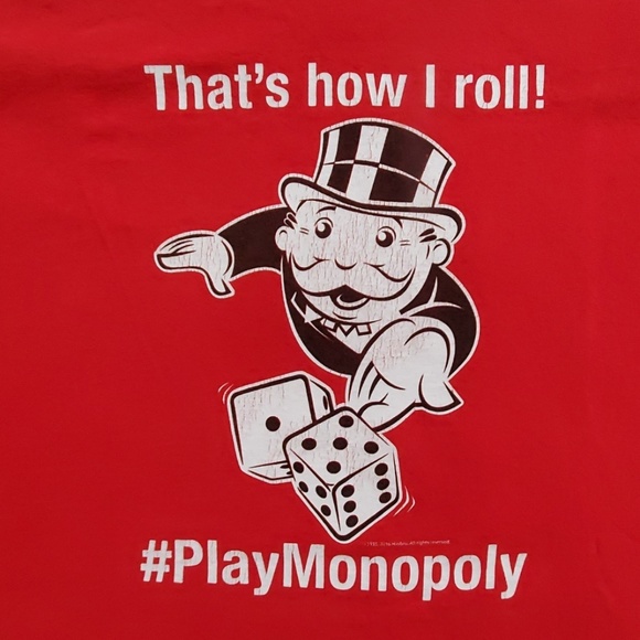 MONOPOLY 'That's how I roll' graphic tee Gildan XL promo board game UNISEX - Picture 2 of 7